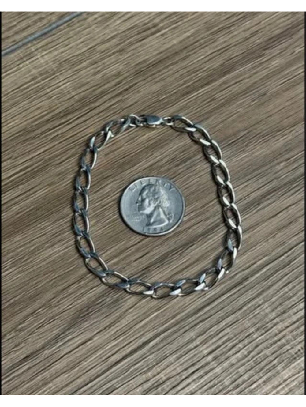.925 Silver Curb Link Chain Bracelet